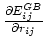 $ \frac{\partial E_{ij}^{GB}}{\partial r_{ij}}$