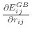 $ \frac{\partial E_{ij}^{GB}}{\partial r_{ij}}$