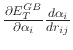 $ \frac{\partial E_T^{GB}}{\partial \alpha_i}\frac{d \alpha_i}{d r_{ij}}$