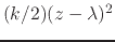 $ (k/2) (z - \lambda)^2$