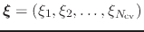 $ {\mbox{\boldmath {$\xi$}}} = (\xi_{1}, \xi_{2}, \ldots, \xi_{N_{\mathrm{cv}}})$