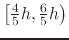 $ \bigl[ \frac{4}{5} h, \frac{6}{5} h \bigr)$