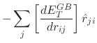 $\displaystyle \frac{\partial E_{ij}}{\partial r_{ij}} = - k_e \left[ \frac{q_i ...
...\frac{q_i q_j D_{ij}}{f_{ij}^2} \frac{\partial f_{ij}}{\partial r_{ij}} \right]$