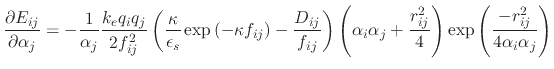 $ \frac{\partial E_{ij}^{GB}}{\partial r_{ij}}$