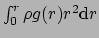 $\int_0^r \rho g(r) r^2\mathrm{d}r$