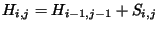 $H_{i,j} = H_{i-1,j-1} + S_{i,j}$