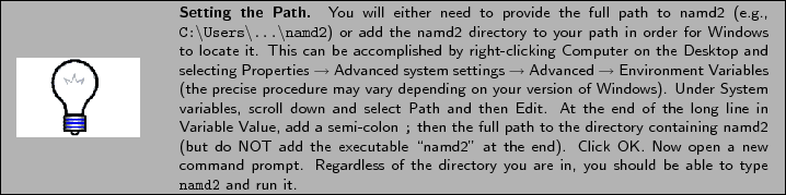 \framebox[\textwidth]{
\begin{minipage}{.2\textwidth}
\includegraphics[width=2...
...are in, you
should be able to type {\tt namd2} and run it.
}
\end{minipage} }