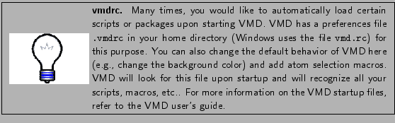 \framebox[\textwidth]{
\begin{minipage}{.2\textwidth}
\includegraphics[width=2...
...ion on the VMD startup files, refer to the VMD
user's guide.}
\end{minipage} }