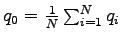 $q_0 = \frac{1}{N}\sum_{i=1}^{N} q_i$