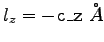 $l_{z} = -\mathtt{c\_z}\ \AA$