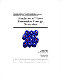 Simulation of Water Permeation through Nanotubes