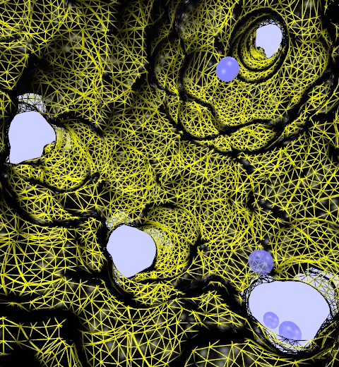 Ion Diffusion on a Grid near MscS