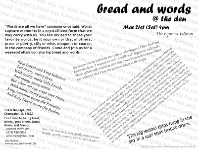Bread and Words 09/03/21
