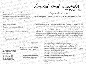 Bread&Words 12/08/05