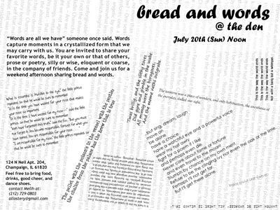 Bread and Words 08/07/20