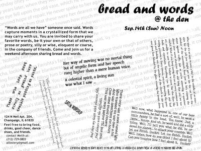Bread and Words 08/09/14