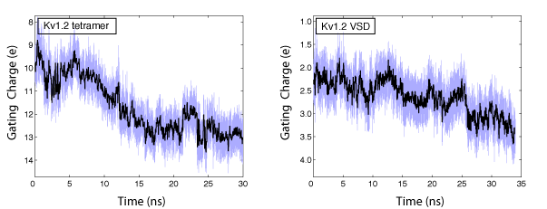 Fraction of transmembrane potential across the VSD