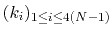 $ (k_i)_{1 \leq i \leq 4(N-1)}$