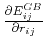 $ \frac{\partial E_{ij}^{GB}}{\partial r_{ij}}$