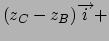 $(z_{C}-z_{B})\overrightarrow{i}+$