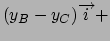 $(y_{B}-y_{C})\overrightarrow{i}+$