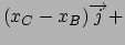 $(x_{C}-x_{B})
\overrightarrow{j}+$