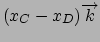 $(x_{C}-x_{D})\overrightarrow{k}$