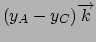 $(y_{A}-y_{C})\overrightarrow{k}$