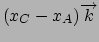 $(x_{C}-x_{A})\overrightarrow{k}$