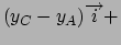 $(y_{C}-y_{A})\overrightarrow{i}+$