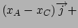 $(x_{A}-x_{C})
\overrightarrow{j}+$