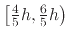 $ \bigl[ \frac{4}{5} h, \frac{6}{5} h \bigr)$