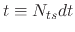 $ t \equiv N_{ts} dt$